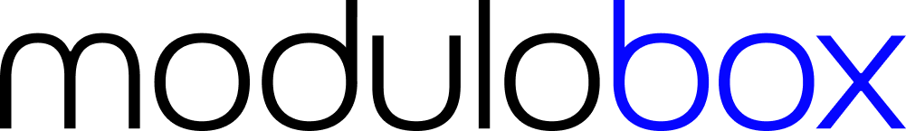 Plné logo značky obytných kontejnerů Modulobox